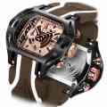 Wryst SX270 Rose Gold Watch Mens with Brown Braclelet