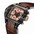 Wryst SX270 Luxury mens leather watch Swiss Made with brown leather bracelet.