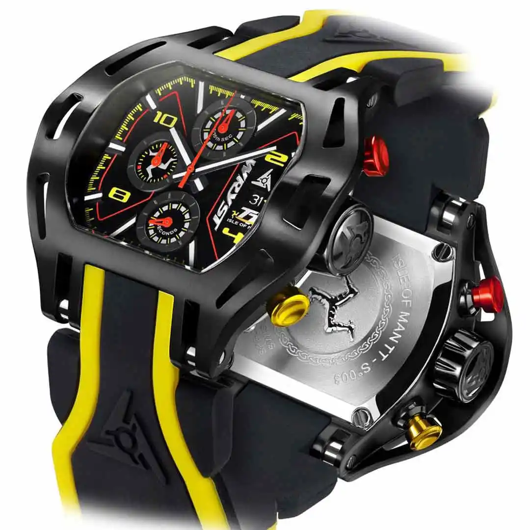 Isle of Man TT Reloj de cristal de zafiro