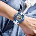 Montre Blanche et Bleue Wryst SX300 en Acier Pour Homme