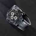 Watch with ETA7750 movement Swiss Made and carbon fiber case