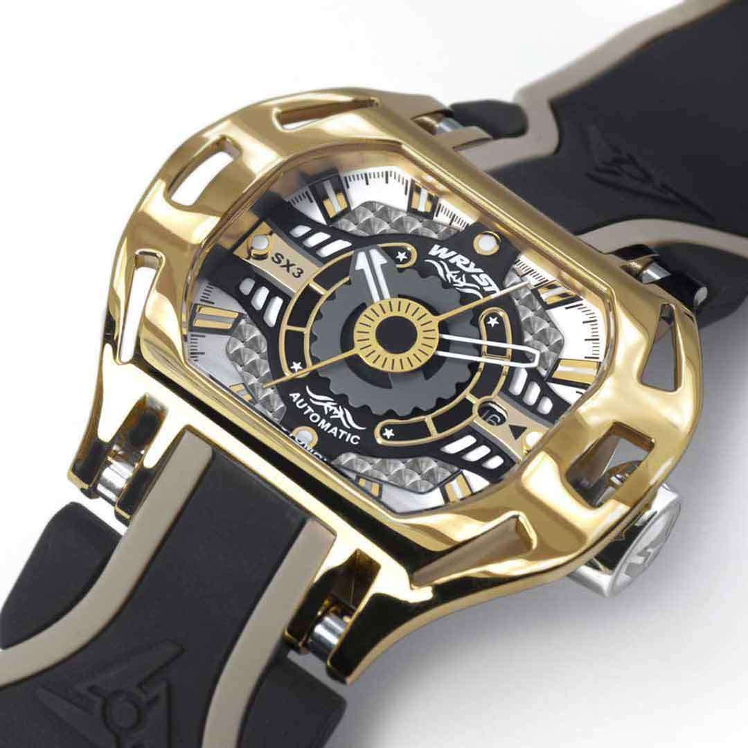 Automatic Gold Watch Wryst Racer SX3 | In Polished Yellow Gold