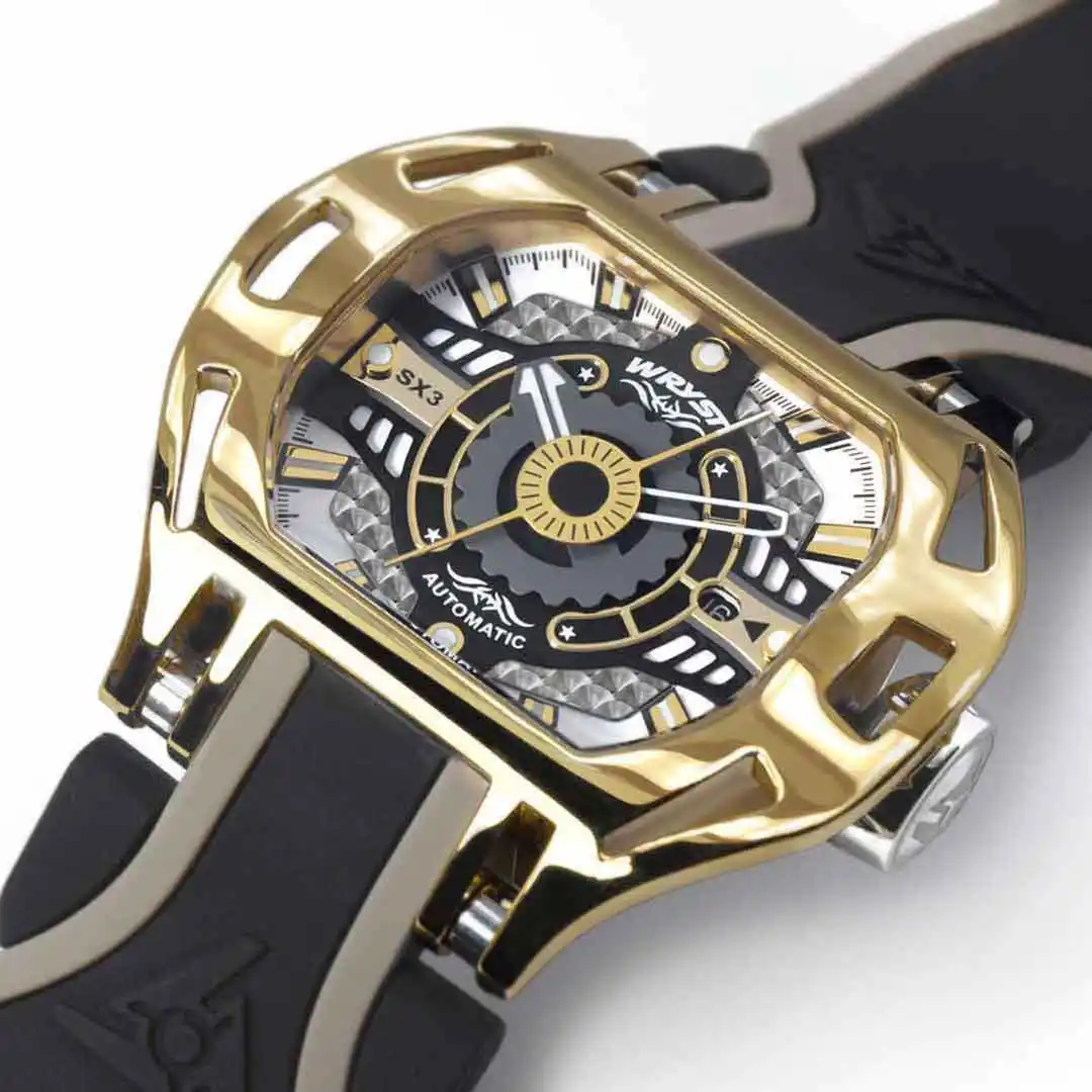 Gold Luxury mechanical wind up SX3