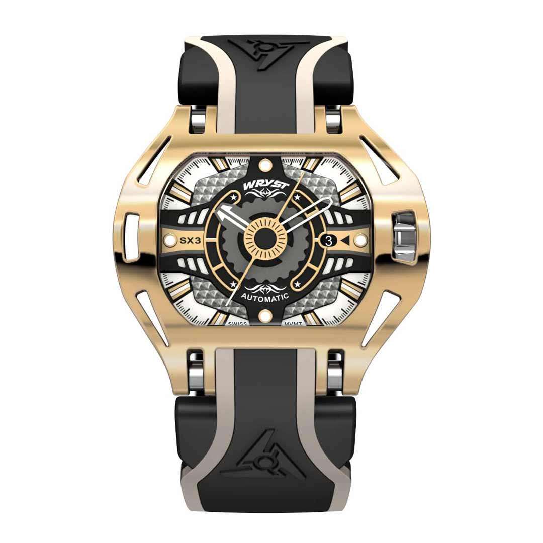Gold Automatic Racer SX3 watch