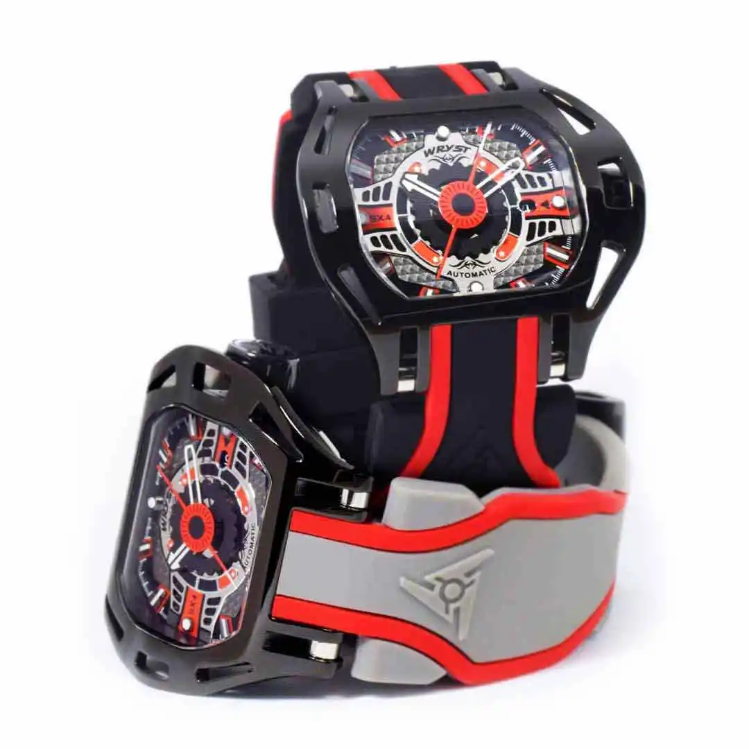 Montre noire mécanique homme Motorsport Wryst Racer SX4