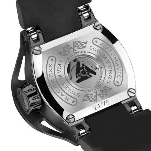 Black automatic watch Wryst SX4