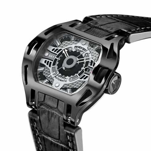 Mechanische Uhr Wryst Racer SX1 Schwarzem DLC Und Sellita SW200