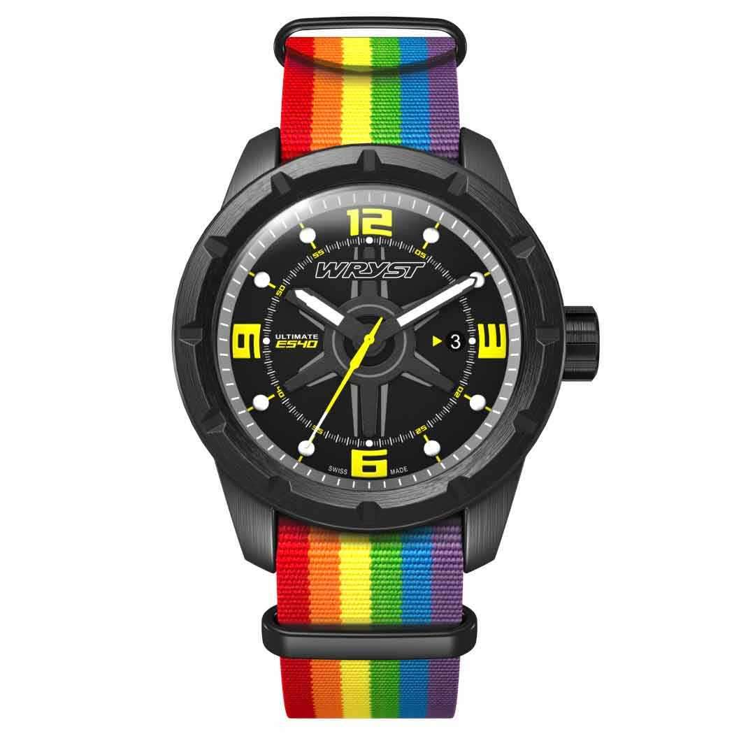 Bracelet de montre Nato aux couleurs arc-en-ciel colorées