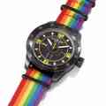 Wryst Rainbow Watch Ultimate ES40 | Black with a Colored Rainbow Strap