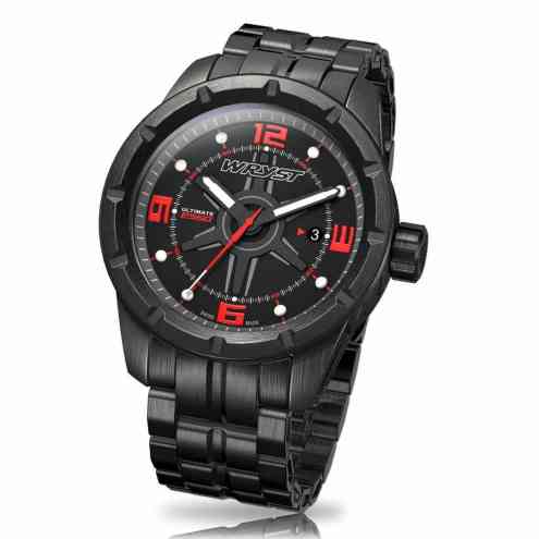 Metall schwarze uhr für herren | Ultimate watch Wryst ES60