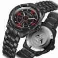 Montre suisse metal noir Wryst ES60 | Revêtement noir inrayable