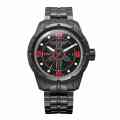 Montre suisse metal noir Wryst ES60 | Revêtement noir inrayable