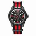 Wryst Montre Suisse Nato ultime pour homme noire et détails rouge