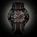 Luminous black Mens Rose Gold Watch Wryst in the dark