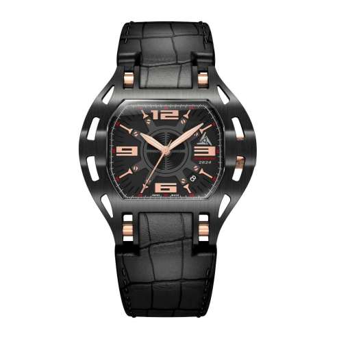 Black Automatic Skeleton Watch