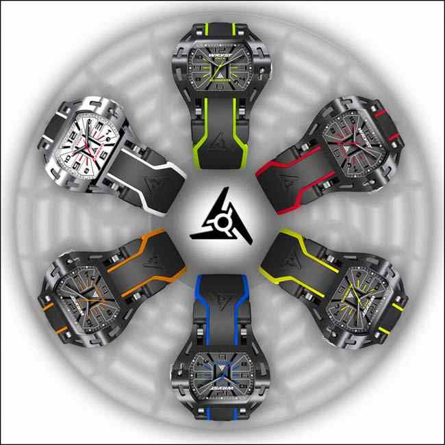 Cool Watches for men Wryst Elements with colorful silicone bracelets