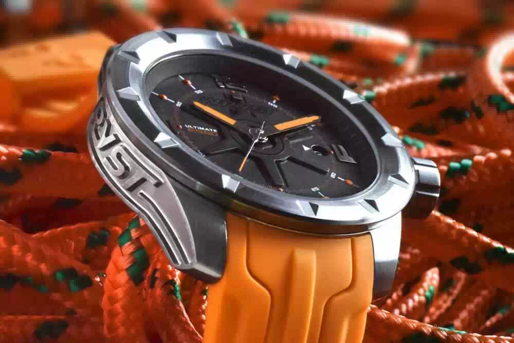 Swiss Mens Orange Watch Wryst