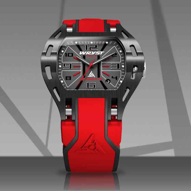 red sports watch